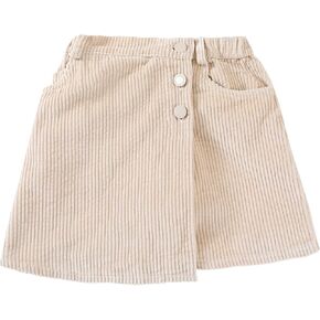 Flofallzique Girls Corduroy Mini Skirt Short Toddler Skort Kids Winter Skirts for 3-10 Years
