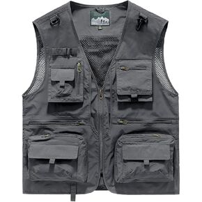 Men's Outdoor Fishing Work Safari Travel Photo Cargo Vest Outdoor Fishing Vest