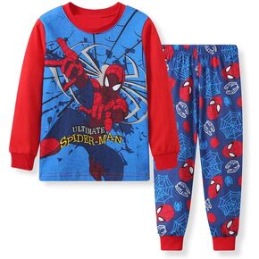 N‘aix Spiderman Children's Pajamas Set 2-7T PJS Cotton Sleepwear Little Boys Kids Pajamas (Spiderman-T8, 2T)