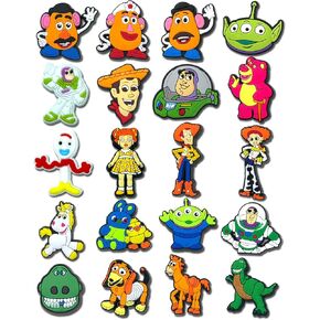 20Pcs Cartoon Shoe Charms for Clog Slides Sandals, Cute Shoe Accessories for Party Favor