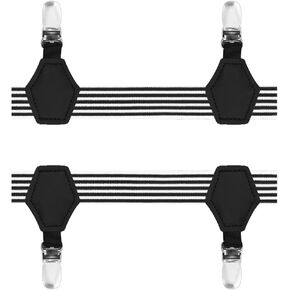 Men's 2PCS Adjustable Sock Garters Sock Suspenders Holders Metal Non-Slip Clips