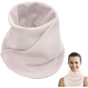 Double Buttons Warmer Neck,Warmer Winter Polar Fleece Neck Gaiters,Solid Color Scarves for Skiing Cycling