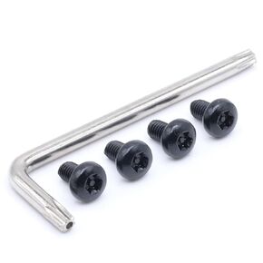 ReplacementScrews Anti-Theft Stainless Rear License Plate Screws Compatible with Tesla - M5-0.8 x 8mm - Tamper Proof Security Screws (Pack of 4)
