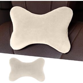 Car Headrest Pillow, Soft Comfortable Memory Foam Automotive Neck Pillow Cushion for Neck Pain Pressure Relief, Universal Fit (Pink)