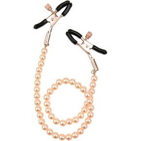 Pearl Fake Nipple Rings Body Chains Nipple Chains Beaded Stainless Steel Non Piercing Nipplerings Body Jewelry Women Clothing Accessories