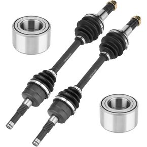 Front Left or Right CV Axle & Wheel Bearing Kit for Yamaha Grizzly 660 4X4 2003 2004 2005 2006 2007 2008, 2 CV Axles and 2 Wheel Bearings