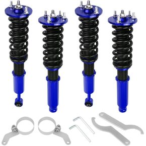 BHB Adjustable Coilovers Compatible with Honda Accord 2003-2007 Coil Spring Absorber Struts Suspension Lowering Kit Red in Kuwait