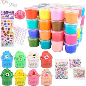Newest Two-Toned Scented Slime,5.5 oz.Smooth Slime,Grape Scented,2 Fun Slime Charms Add Ins,Pre-Made Slime for Kids,Great 6 Year Old Toys,Super Soft Sludge Toy