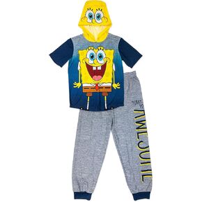 SGI Apparel Spongebob Squarepants Little Boys Pajama Set, Blue, 6-7