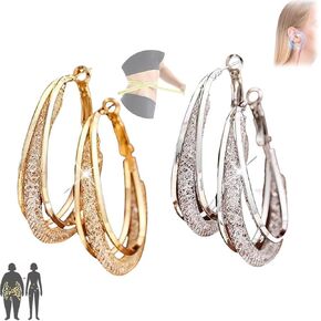 Fashion Oval Earrings, Hoop Earrings, Rhinestone Jewelry Accessories Earrings for Women