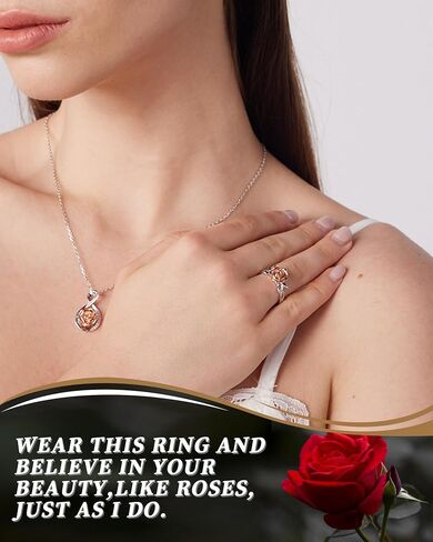 Fidget Spinner Rings for Anxiety for Women - 925 Sterling Silver Sunflower/Rose/Daisy Promise Bands Relieving Stress Jewelry Anti Anxiety Gifts for Couples Women in Saudi Arabia