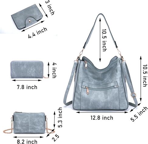 Large Crossbody Purses Set For Women Shoulder Tote Handbags Ladies Hobo Bags With Matching Wallet 4PCS in Kuwait