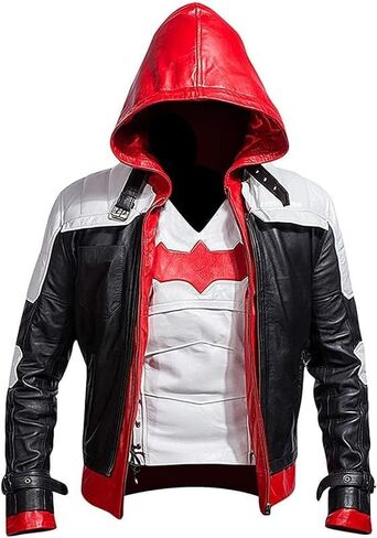 Red Hooded Jacket Arkham Knight Jason Todd Bat Style Vest and Jacket 2 in 1 in Saudi Arabia