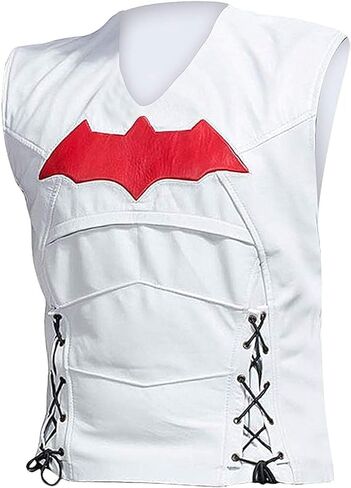 Red Hooded Jacket Arkham Knight Jason Todd Bat Style Vest and Jacket 2 in 1 in Saudi Arabia
