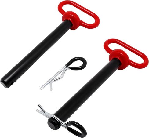 5/8 x 5-3/4 inch Hitch Pin, 2pcs Trailer Hitch Pin, Tractor Towing Hitch Pin and Clip, Red Handle Trailer Gate Pin Clevis pin Tractor Pins for Towing RV, Boat, Car, Truck in Kuwait
