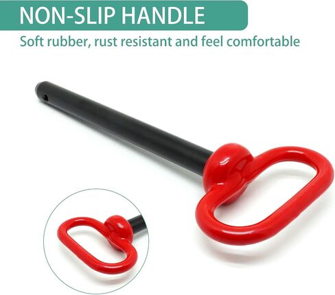 5/8 x 5-3/4 inch Hitch Pin, 2pcs Trailer Hitch Pin, Tractor Towing Hitch Pin and Clip, Red Handle Trailer Gate Pin Clevis pin Tractor Pins for Towing RV, Boat, Car, Truck in Kuwait
