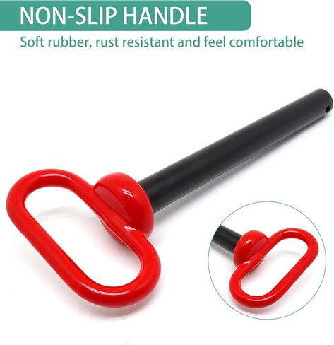 5/8 x 5-3/4 inch Hitch Pin, 2pcs Trailer Hitch Pin, Tractor Towing Hitch Pin and Clip, Red Handle Trailer Gate Pin Clevis pin Tractor Pins for Towing RV, Boat, Car, Truck in Kuwait
