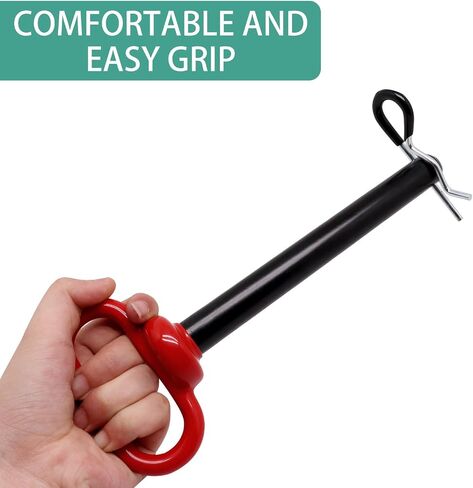 5/8 x 5-3/4 inch Hitch Pin, 2pcs Trailer Hitch Pin, Tractor Towing Hitch Pin and Clip, Red Handle Trailer Gate Pin Clevis pin Tractor Pins for Towing RV, Boat, Car, Truck in Kuwait