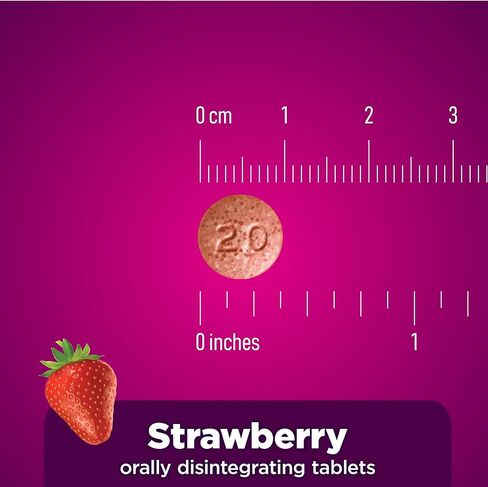 أقراص أوميبرازول من أمازون بيسك كير تتفكك عن طريق الفم، 20 مجم، مخفض للأحماض، نكهة الفراولة، 14 قطعة (عبوة من قطعة واحدة) in Kuwait