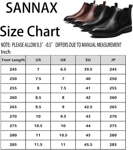 أحذية SANNAX الرجالية تشيلسي أحذية كلاسيكية من الجلد للعمل كاجوال فستان الكاحل in Kuwait