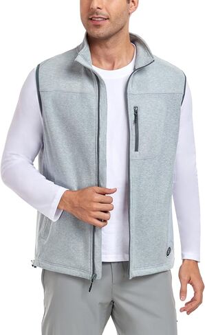 Little Donkey Andy Men's Warm Fleece Vest Windproof Sleeveless Full-Zip Jacket for Golf Hiking Running Travel in Kuwait