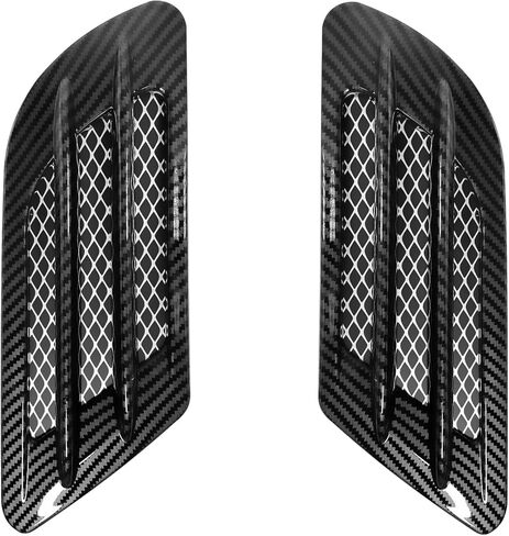 2PCS Auto Universal Car Side Mesh Vent Air Flow Fender Decoration (Black carbon fiber) in Saudi Arabia