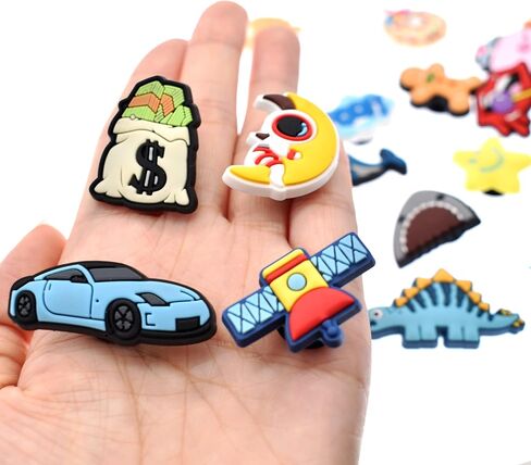 40 60 100 150 185 200 400pcs Random Shoe Charms Mixed Shoe Decorations Lovely Cool PVC Animals Flowers Balls Letters Numbers Shapes Shoes Ornaments for Bracelets and Sandals Different Designs unisex-adult Shoe Ornaments Party Birthday Gifts in Kuwait