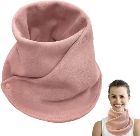 Double Buttons Warmer Neck,Warmer Winter Polar Fleece Neck Gaiters,Solid Color Scarves for Skiing Cycling in Saudi Arabia