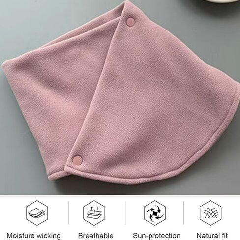 Double Buttons Warmer Neck,Warmer Winter Polar Fleece Neck Gaiters,Solid Color Scarves for Skiing Cycling in Saudi Arabia