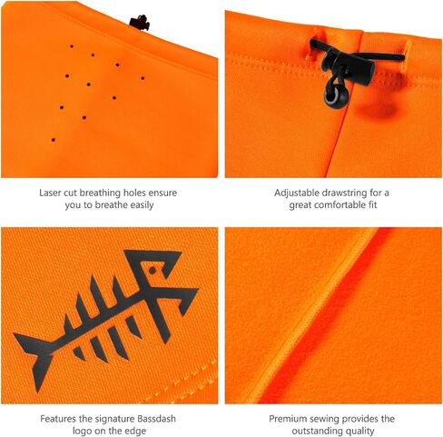 BASSDASH Unisex 2 Pack Fleece Neck Warmer Gaiter with Breathing Holes Wind Resistant Face Mask for Winter Hunting Fishing in Kuwait