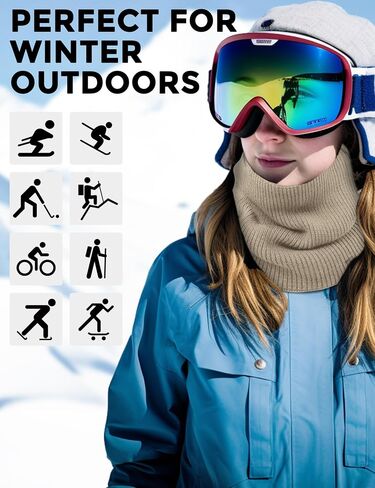 Buauty Neck Warmer Gaiters for Men Women Winter Neck Scarves Fleece Cold Weather Gear Ski Accessories Nose Ear Face Mask in Saudi Arabia