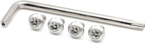 ReplacementScrews Anti-Theft Stainless Rear License Plate Screws Compatible with Tesla - M5-0.8 x 8mm - Tamper Proof Security Screws (Pack of 4) in Kuwait
