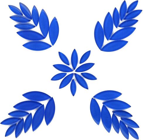 بلاط فسيفساء زجاجي بتلات صفراء، قطع زجاجية فسيفساء 454 جرام للحرف اليدوية، مجموعات مستلزمات حرفية فسيفساء الزهور لفن الفسيفساء بنفسك in Kuwait