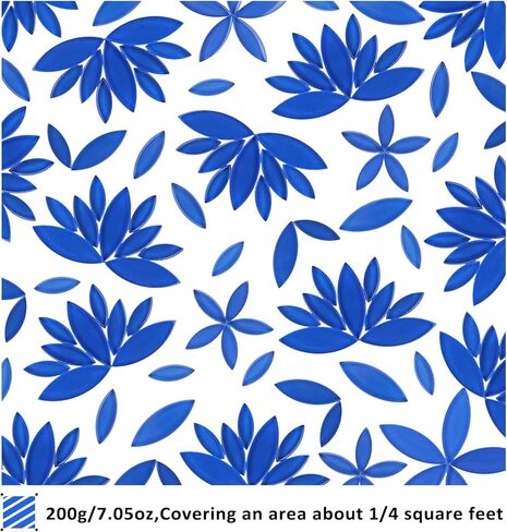 بلاط فسيفساء زجاجي بتلات صفراء، قطع زجاجية فسيفساء 454 جرام للحرف اليدوية، مجموعات مستلزمات حرفية فسيفساء الزهور لفن الفسيفساء بنفسك in Kuwait