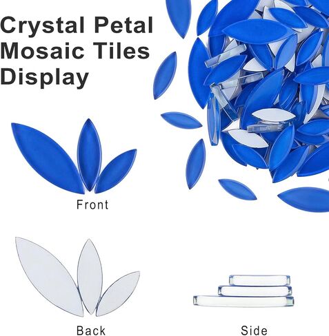 بلاط فسيفساء زجاجي بتلات صفراء، قطع زجاجية فسيفساء 454 جرام للحرف اليدوية، مجموعات مستلزمات حرفية فسيفساء الزهور لفن الفسيفساء بنفسك in Kuwait