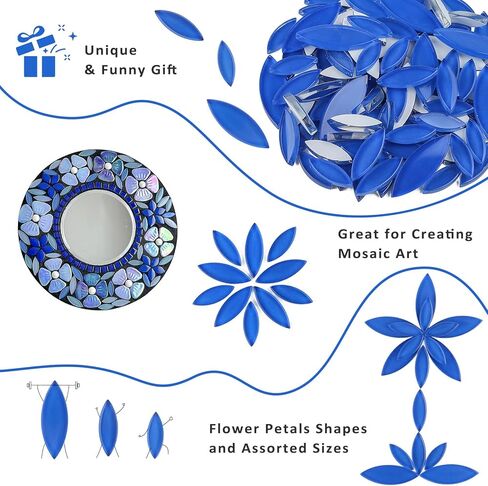 بلاط فسيفساء زجاجي بتلات صفراء، قطع زجاجية فسيفساء 454 جرام للحرف اليدوية، مجموعات مستلزمات حرفية فسيفساء الزهور لفن الفسيفساء بنفسك in Kuwait