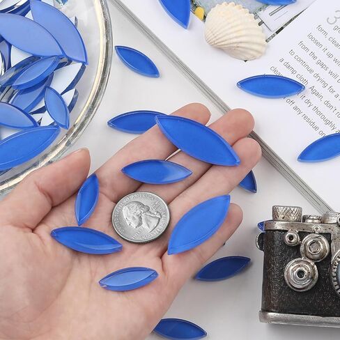 بلاط فسيفساء زجاجي بتلات صفراء، قطع زجاجية فسيفساء 454 جرام للحرف اليدوية، مجموعات مستلزمات حرفية فسيفساء الزهور لفن الفسيفساء بنفسك in Kuwait