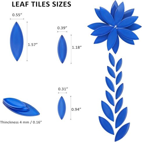 بلاط فسيفساء زجاجي بتلات صفراء، قطع زجاجية فسيفساء 454 جرام للحرف اليدوية، مجموعات مستلزمات حرفية فسيفساء الزهور لفن الفسيفساء بنفسك in Kuwait
