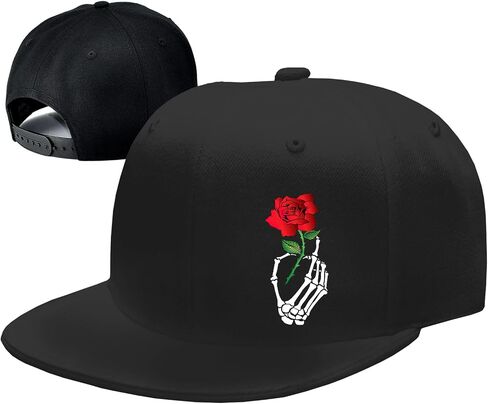 شقة بيل القبعات للرجال قبعات Snapback هيكل جمجمة قبعة مسطحة حافة المجهزة قبعة ضبط قبعات البيسبول السوداء للرجال in Kuwait