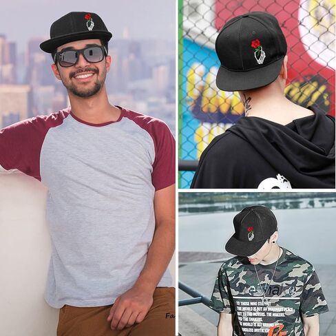 شقة بيل القبعات للرجال قبعات Snapback هيكل جمجمة قبعة مسطحة حافة المجهزة قبعة ضبط قبعات البيسبول السوداء للرجال in Kuwait