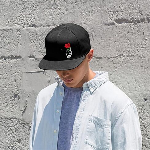 شقة بيل القبعات للرجال قبعات Snapback هيكل جمجمة قبعة مسطحة حافة المجهزة قبعة ضبط قبعات البيسبول السوداء للرجال in Kuwait