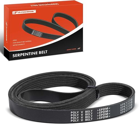 A-Premium Engine Serpentine Drive Belt Compatible with Hyundai Elantra 2015-2021, Elantra GT, Tucson, Veloster, Veloster N, Kona & Kia Soul, Forte, Forte5, Forte Koup, Seltos, Rondo, 1.8L 2.0L in Saudi Arabia