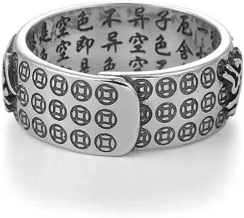 Feng Shui Pixiu Mantra Ring Original，Anillo Feng Shui Pixiu De La, Buddhist Good Luck Amulet Mantra Protection Wealth Love Health Feng Shui Ring Gift in Kuwait