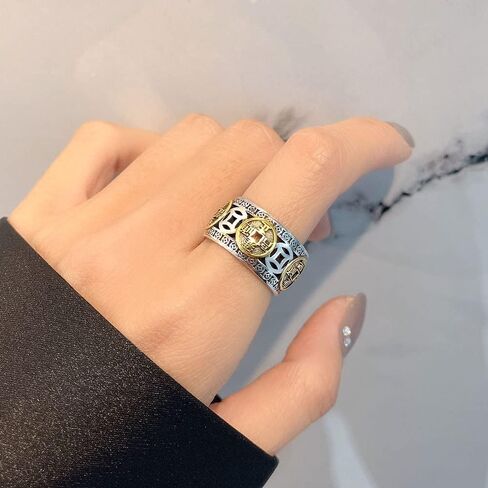 Feng Shui Pixiu Mantra Ring Original，Anillo Feng Shui Pixiu De La, Buddhist Good Luck Amulet Mantra Protection Wealth Love Health Feng Shui Ring Gift in Kuwait