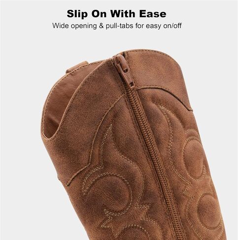 LseLom Girls Cowboy Boots Cowgirl Fashion Ankle Western Boots Boys Boots with Walking Heel Little Kid Big Kid in Kuwait