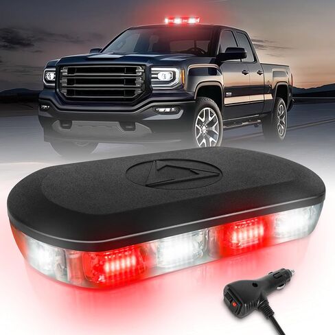 HLauto 700A Rooftop Emergency Strobe Lights Bar, 72 LED Amber White Mini Beacon Safety Flashing Warning Traffic Lights Bar w/Magnetic Base for 12-24V Trucks, Construction Vehicles, Snowplow, Cars in Saudi Arabia