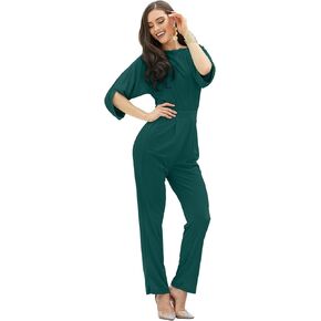 KOH KOH Womens Short Sleeve Sexy Semi Formal Cocktail One Piece Jumpsuit Romper