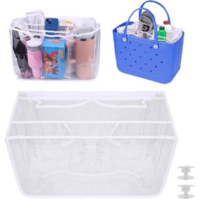 Mity rain Clear Bag Organizer for Bogg Bag, Insert Bag Organizer for Bogg Bag Accessories，Waterproof Tote Bag Organizer for Bogg Bag X Large Bag Dividers Suitable for BOGG BAG W/10 Buttons