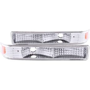 Anzo USA 511038 Chevrolet S10 Chrome Euro w/Amber Reflector Parking Light Assembly - (Sold in Pairs)