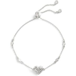 COACH Women's Signature Quilted Heart Slider Bracelet